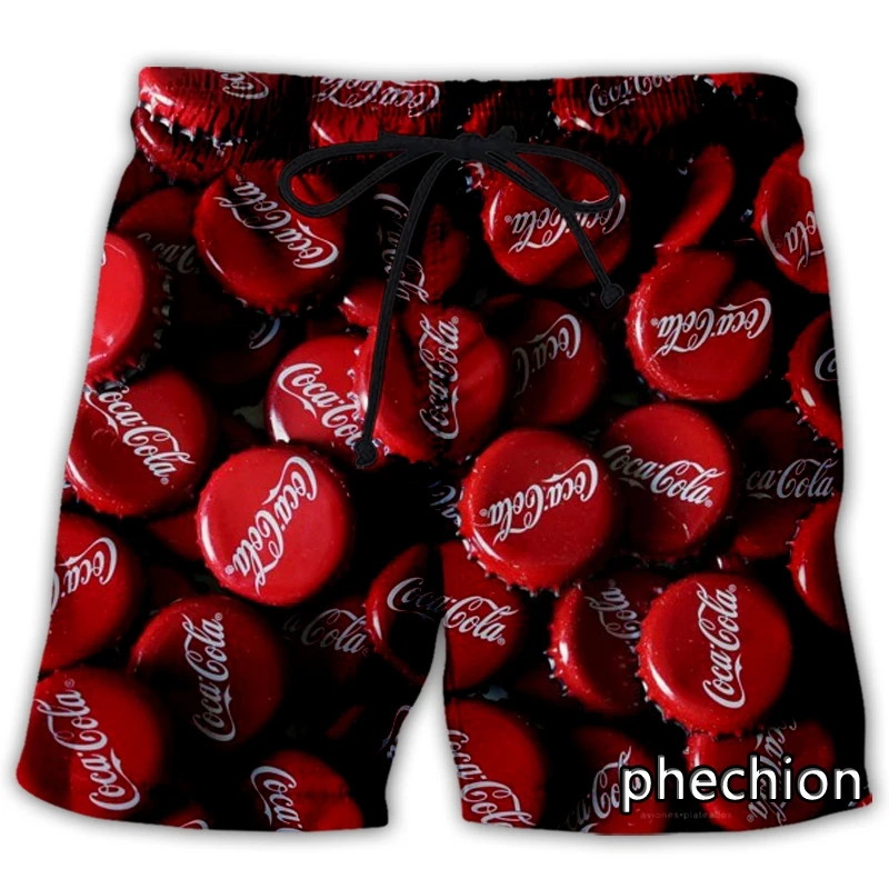 casual shorts for men phechion New Men/Women Coke 3D Printed Casual Shorts Fashion Streetwear Men Loose Sporting Shorts A47 casual shorts for men Casual Shorts