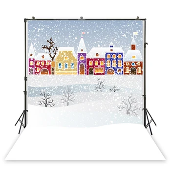 

HUAYI cartoon stick figure snow day photo shoot backdrop studio props photobooth birthday party selfie background D-1902