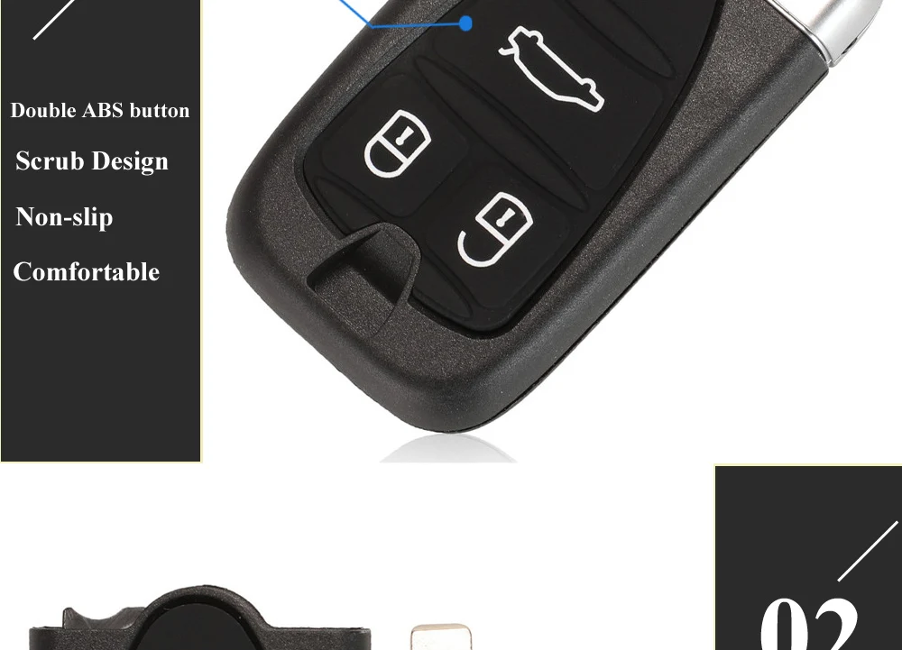 Keyforkess Sostituzione Chiave Shell per Alfa Romeo 159 156 Giulietta Brera Spider GT Smart Remote Key Card 3 Button Uncut lama - H0e94e5d36d094384b9e2bfda6db6549ei