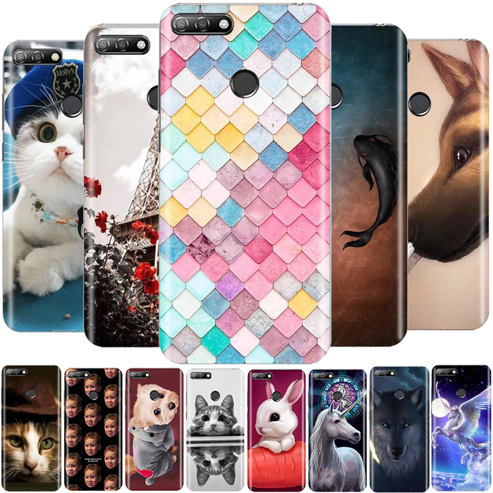Для huawei Y9 2018 силиконовый чехол Funda для Чехлы задней панели из ТПУ с Carcasa Coque