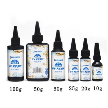 

Hard Type Clear Fast Curing UV Resin Glue Transparent Ultraviolet Curing Epoxy Resin Casting Mold Jewelry Making 10-100g