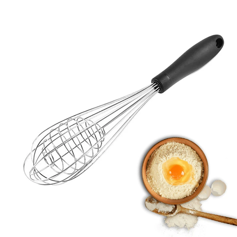 5 Pcs Balloon Egg Beater Manual Stainless Steel Wire Whisk Spring Coil