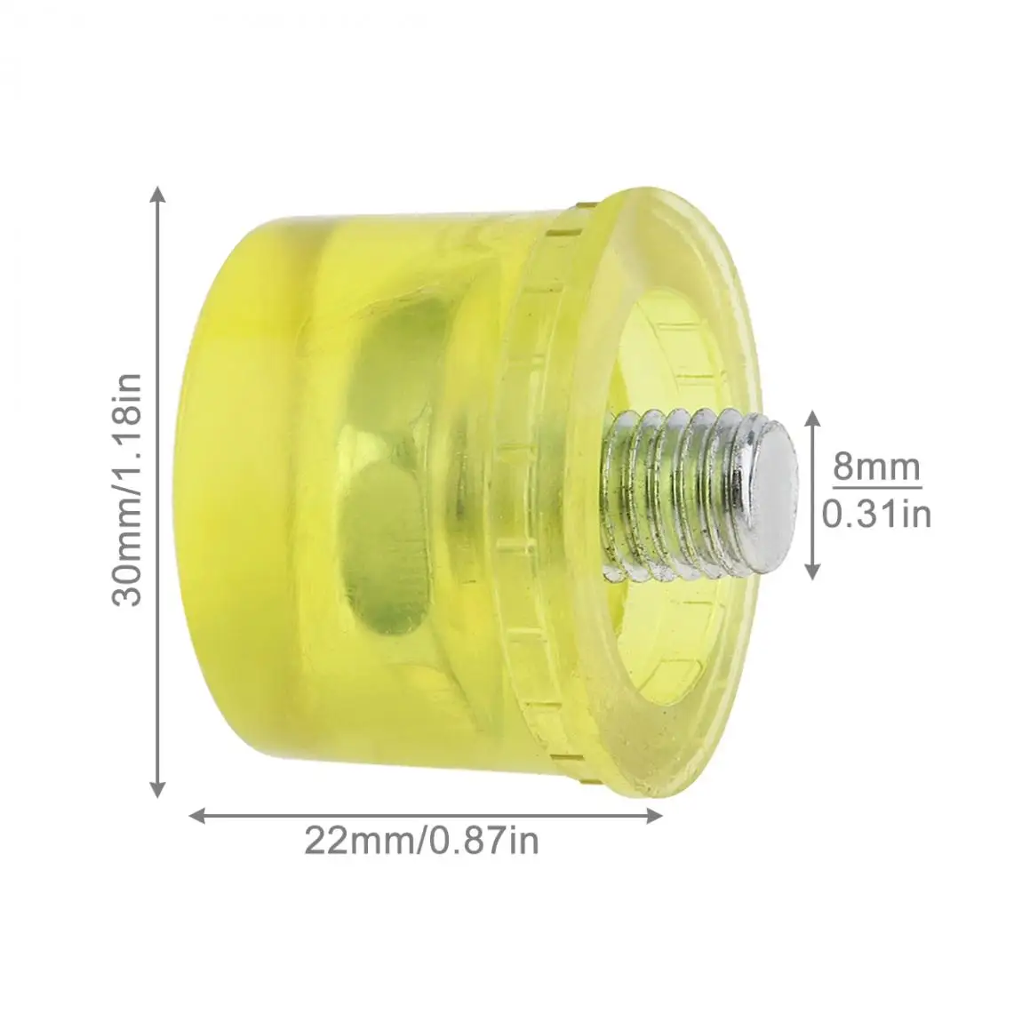 25/30/35/40mm Rubber Hammer Head Double Faced Work Glazing Window Beads Hammer Replaceable Head Nylon Mallet Tool rubber hammer