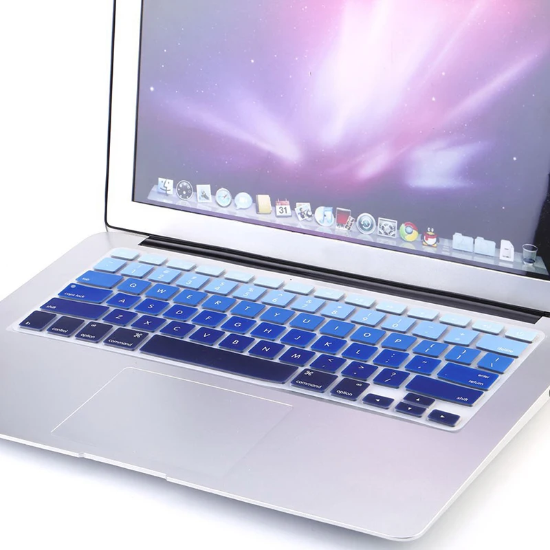 Радужный силиконовый чехол для клавиатуры, защитный чехол Для iMac Macbook Pro 1" 15"