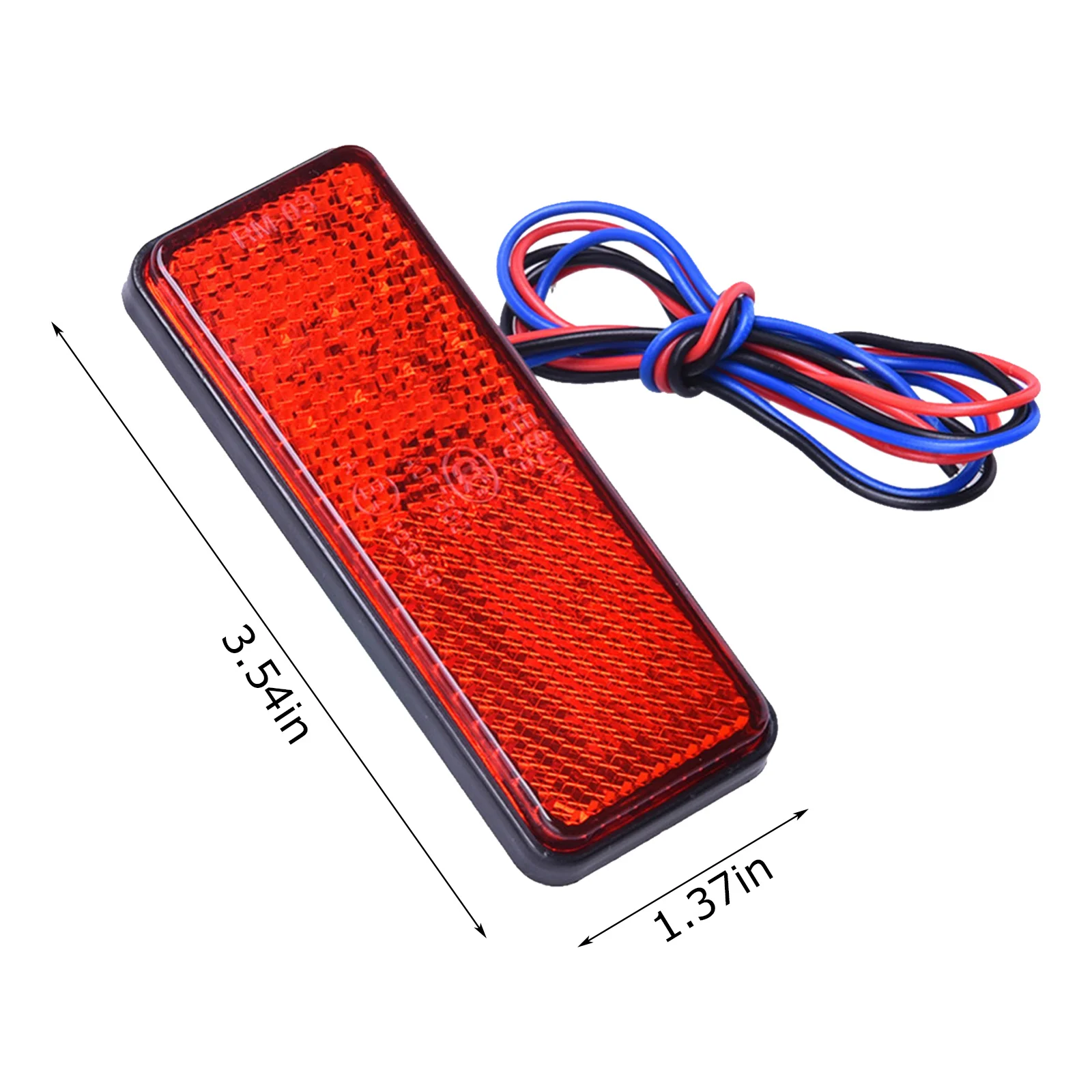 KIMISS Universal Moto Scooter Cyclomoteur Rectangle LED Réflecteur Feu