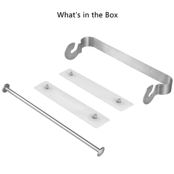 

New Adhesive Paper Towel Holder Under Cabinet,304 Stainless Steel Paper Towel Holder For Kitchen Bathroom No Drilling