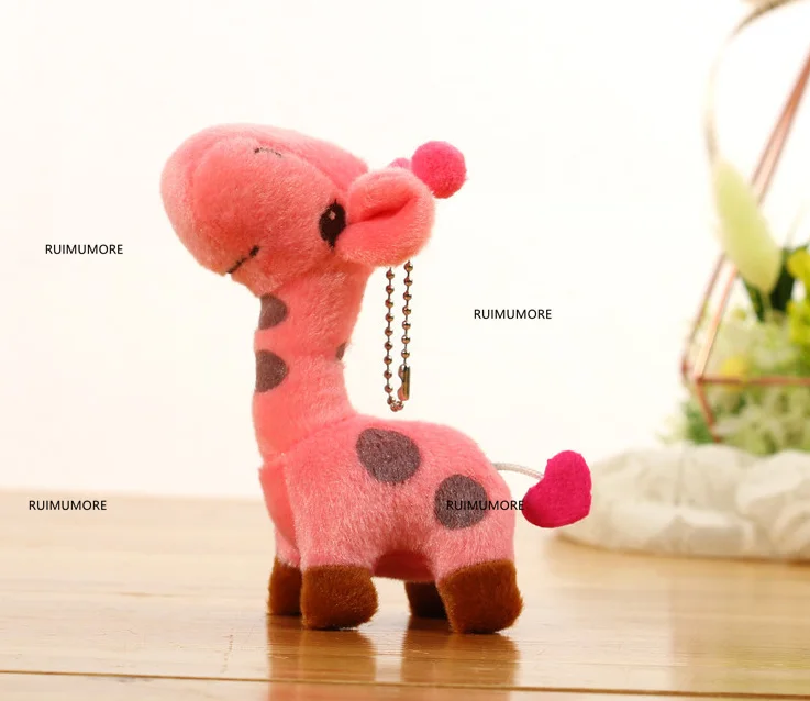4Colors. Милый маленький нежный 10 см плюшевый жираф, плюшевое животное плюшевая игрушка кукла, свадебный подарок игрушки - Цвет: pink