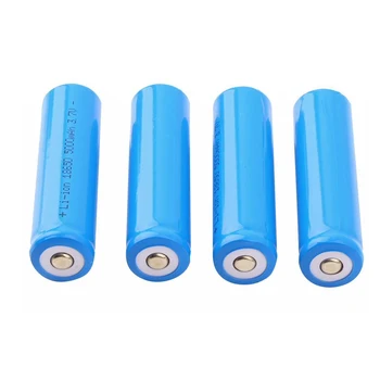 

4Pcs Rechargeable Li-polymer Batteries Headlamp Torch Flashlight Cell Replacement 18650 5000mAh 3.7V Li-ion Battery