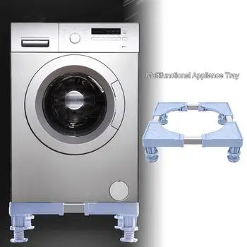 

Universal Adjustable Base Bracket Stainless Steel Washing Machine Base Heightened Thickened Refrigerator Bracket Holder