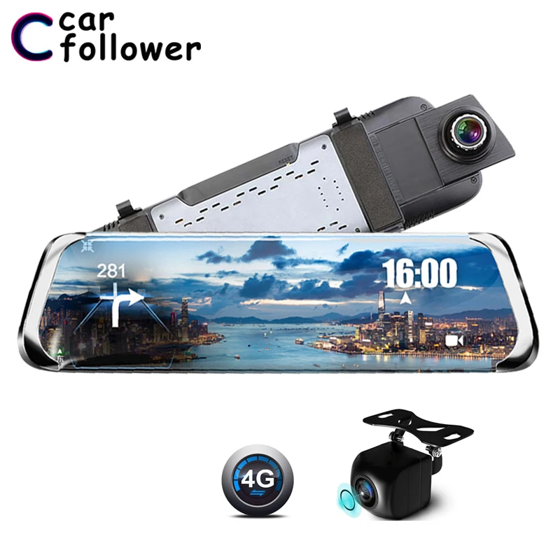 Автомобильная камера заднего вида DVR Android 4G HD 10 дюймовый сенсорный экран IPS на
