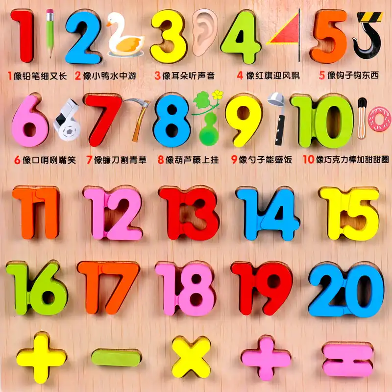 montessori jigsaw puzzle educational toy number lett
