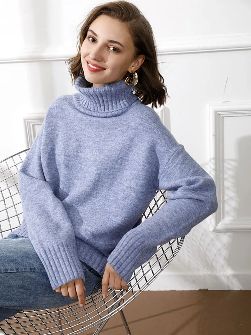 YYGegew Winter casual chic cashmere oversize thick Sweater pullovers Women 2021 loose Sweater Pullover female Long Sleeve