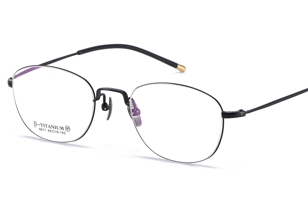 C4. Black Frame Титановая оправа для очков Женская Полная квадратная оптическая от близорукости, по рецепту очки в оправе армасоу очки feminino - Цвет оправы: C4. Black Frame