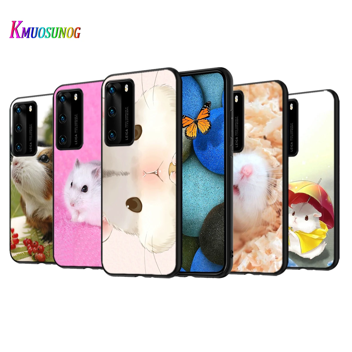 Силиконовый чехол с милыми животными хомяк для Huawei P50 P40 P30 P20 Pro P10 P9 F8 Lite E Plus 2016