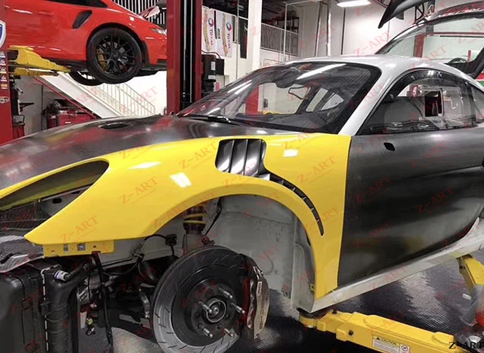 2012- Z-ART для Porsche boxster cayman GT2 RS переднее крыло 981 углеродное волокно жалюзи крыло для Porsche 981 модифицированный Комплект кузова