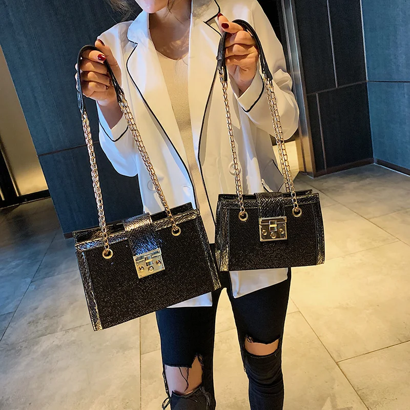 Маленькая цепочка, простая Большая вместительная сумка, новинка ...