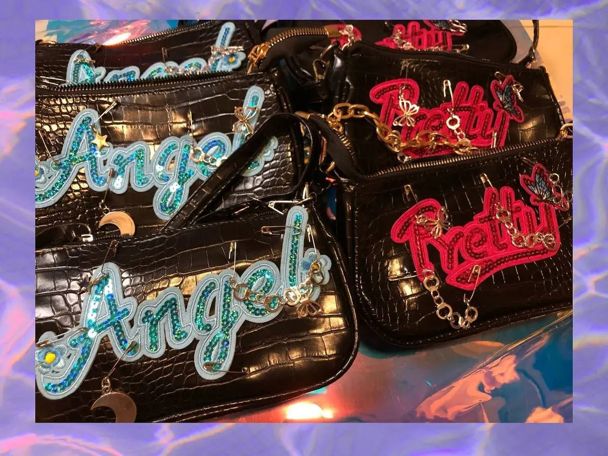 Y2K Shoulder Bag Harajuku Womens Girl Handbags Bags 90s E-girl Metal Punk Messenger Bag Female Letter Sequins Chain Underarm Bag Y2K Shoulder Bag Harajuku Womens Girl Handbags Bags 90s E-girl Metal Punk Messenger Bag Female Letter Sequins Chain Underarm Bag