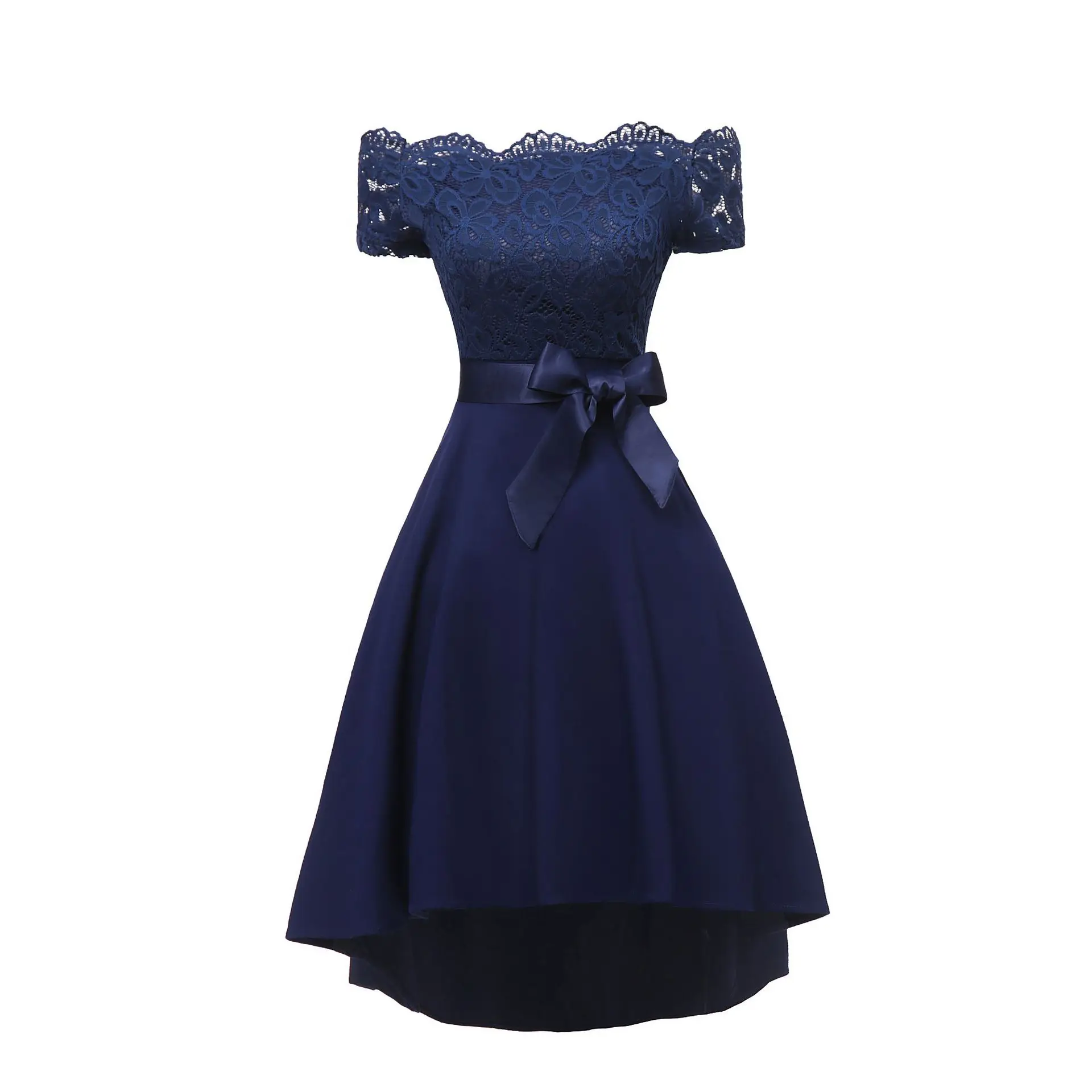 AliExpress летнее Новое Стильное женское платье коктейльное торжественное платье кружевное платье с открытыми плечами