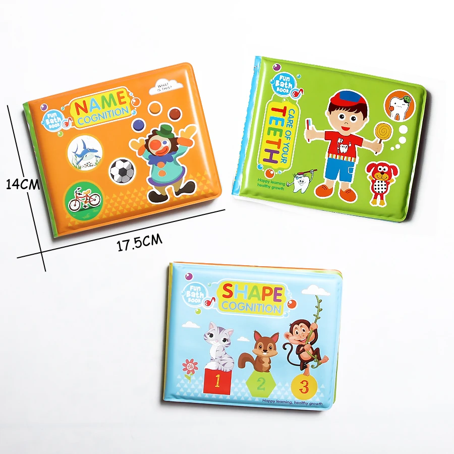 Baby Bath Toys Books Soft Waterproof Books Baby Learning and BB Sound