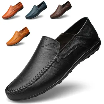 

Doug shoes male head layer cowhide leather men lazy business casual shoes brand men's shoes 47 big yards across borders