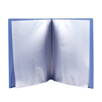 

Blue Plastic Cover A4 Clear Book File with 20 Clear Pockets