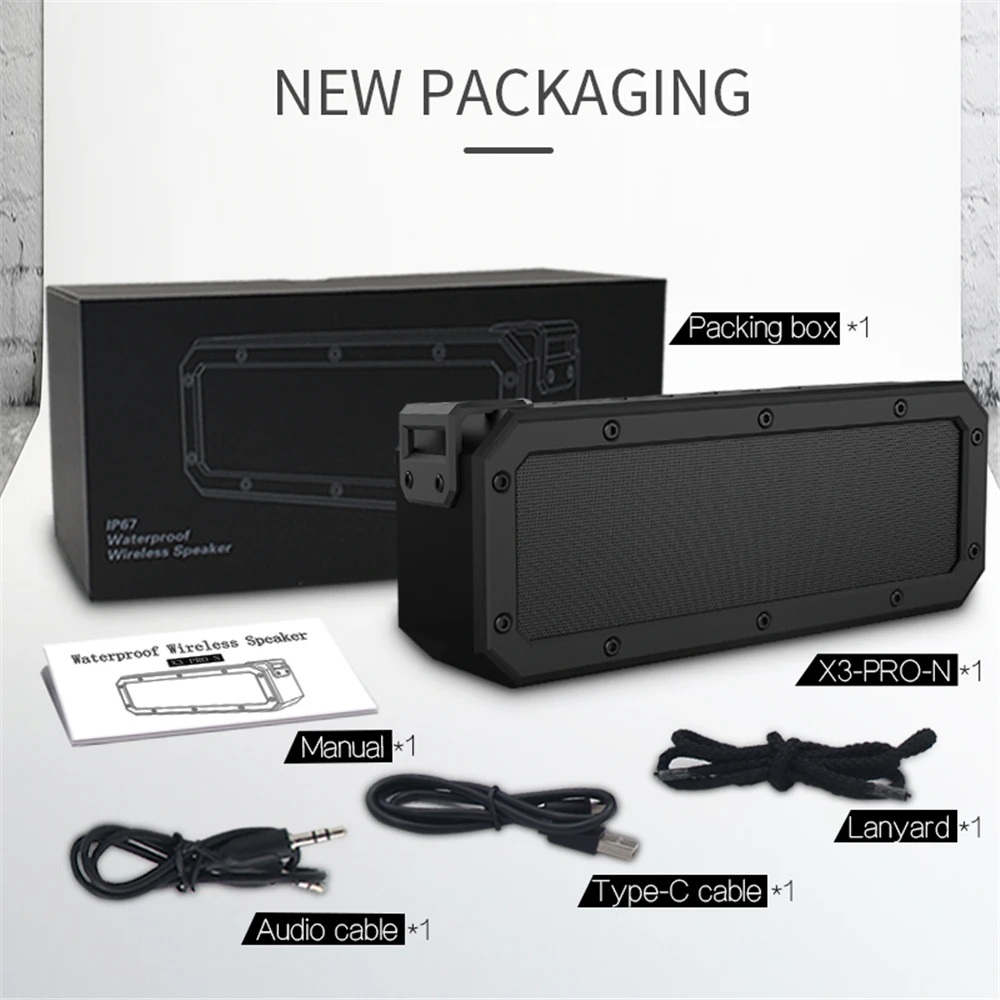 

Stylish waterproof portable NFC wireless TWS Bluetooth mini subwoofer woofer audio DSP sound AB