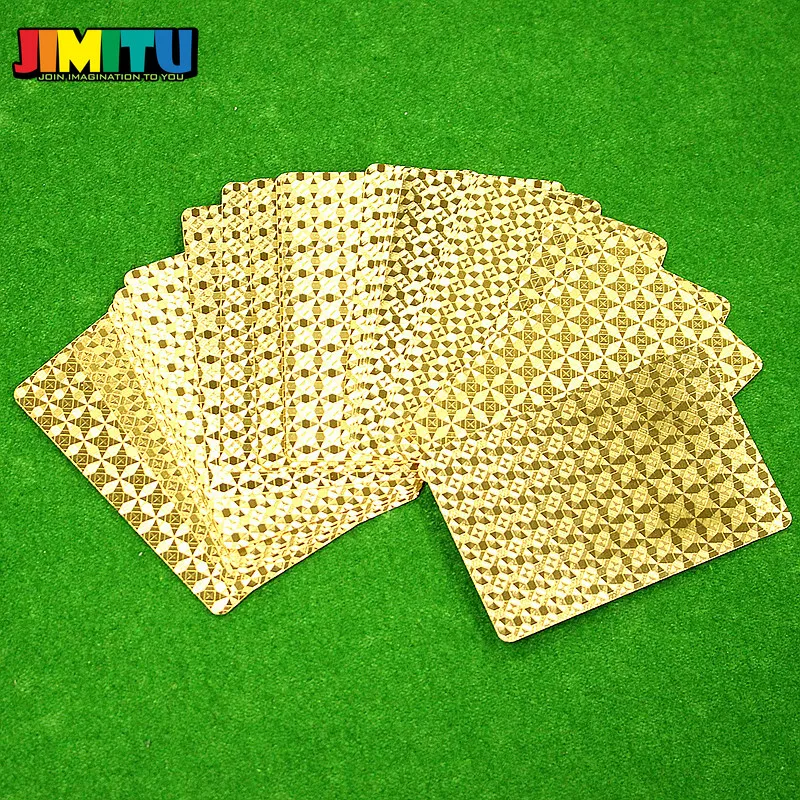 Золотой колода игральных карт Золотая фольга покер набор Magicard 24K золото