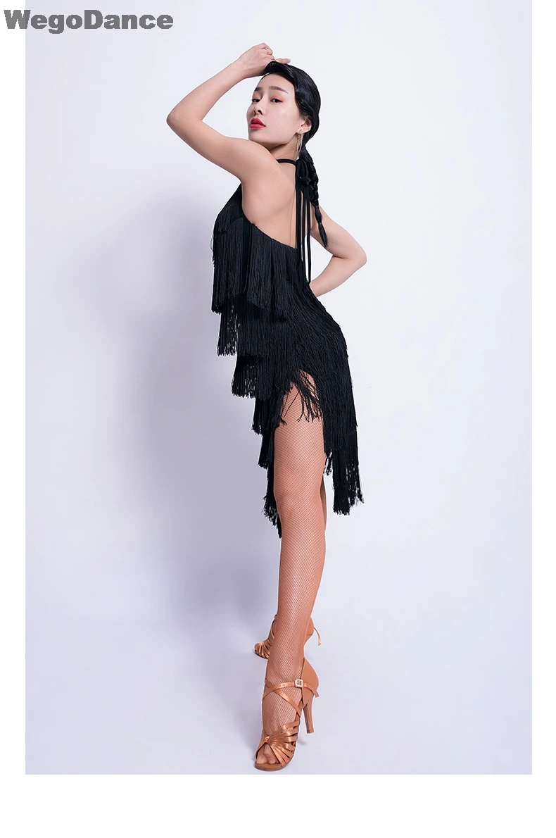 New Lady Performance Latin Dance Clothes Senior Women Tassel Latin Dance Dress Girls Latin Dance Show Latin Dance Dresses