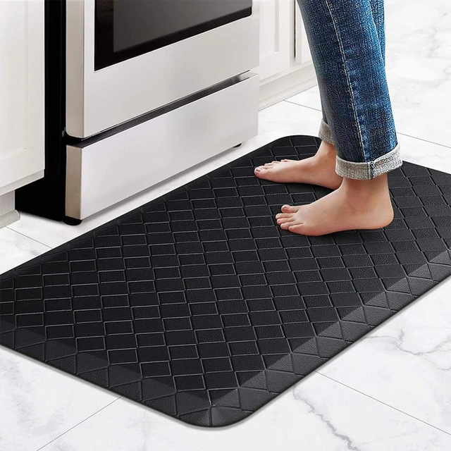 Art3d 3/4 inch Thick Anti Fatigue Kitchen Mat, Thick Non-Slip Kitchen Rug for Standing, Waterproof Standing Desk Mat, Cushioned Comfort Floor Mat