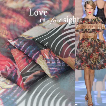 

Fashion myth style print pure silk chiffon silk fabric very soft and thin,SCF164