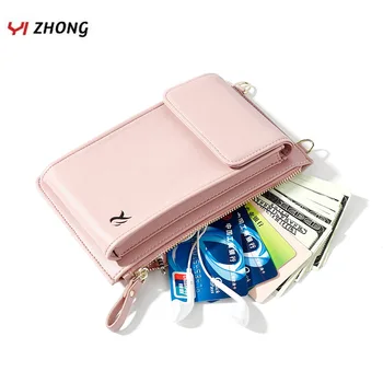 

TAOMICMIC Leather Wristlet Clutch Wallet Zipper Multipurpose Purse Handbag Cell Phone Pocket for Women Card Holder Shoulder Bag