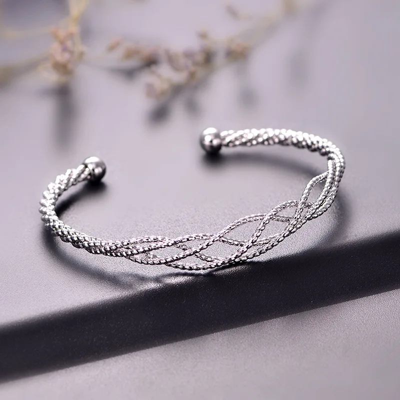 European Punk Style Open Love Bangles Bracelets Fashion Gifts Simple Temperament Personality Bracelet Gifts Hip Hop Jewelry