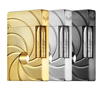 

SJQJD whatch video brand 3 color sound clear 007 Spiral bullet Side pulley brass gas lighter