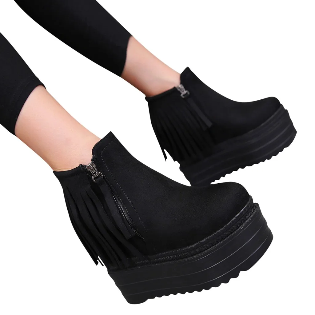 

Shoes Woman Warm Snow Winter Boots Women Shoes Ladies Cowboy Ankle Boots For Women Fashion Solid Short Platform Boots Booties