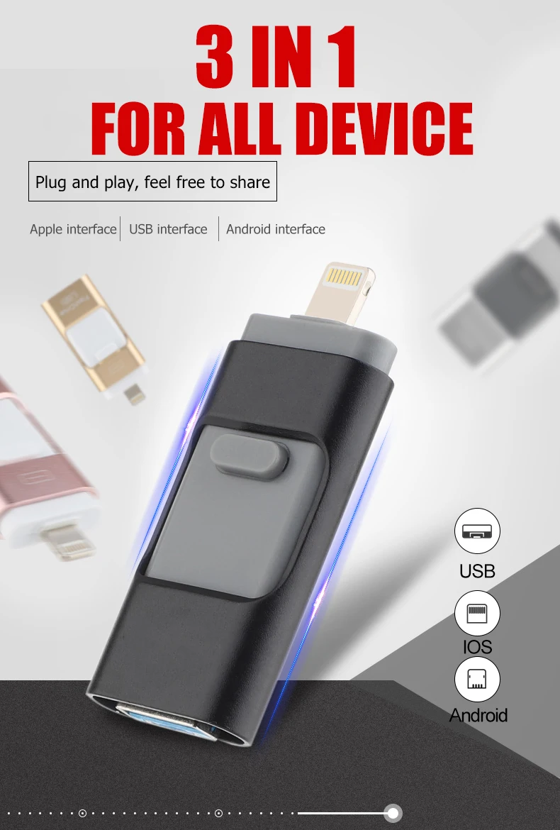 USB флэш-накопитель для iPhone X/8/7/7 Plus/6 Plus/6s/5/SE/ipad OTG флеш-накопитель HD флеш-накопитель 32 Гб 64 Гб 128 ГБ 256 ГБ флэш-накопитель usb 3,0