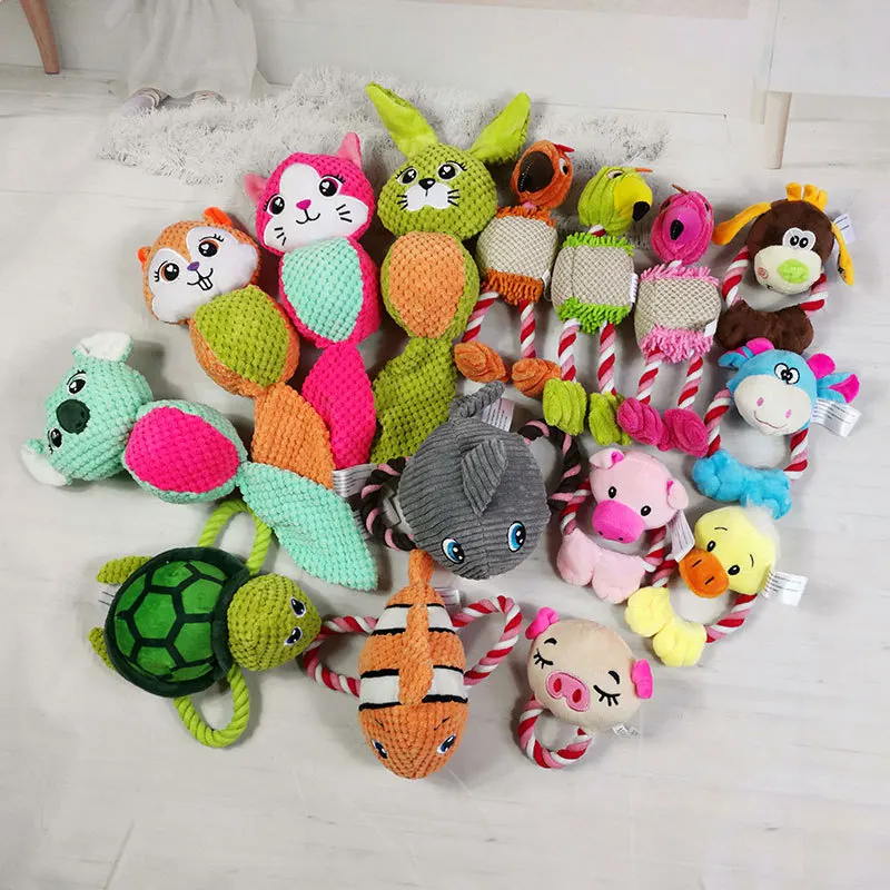 

BB Called Dog Plush Sounding Toys Cotton Linen Pink Pig Educational Bite Molar Animal Shape Hot Selling