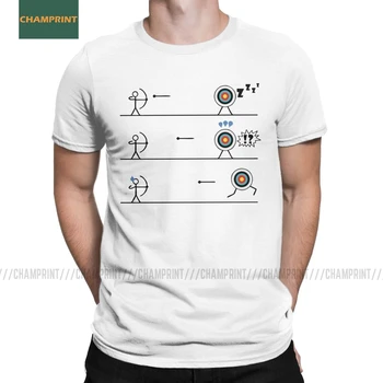 

Funny Running Archery Target T-Shirt Men Cotton T Shirt Bow Arrow Japanese Primitive Archer Kyudo Short Sleeve Tees Adult