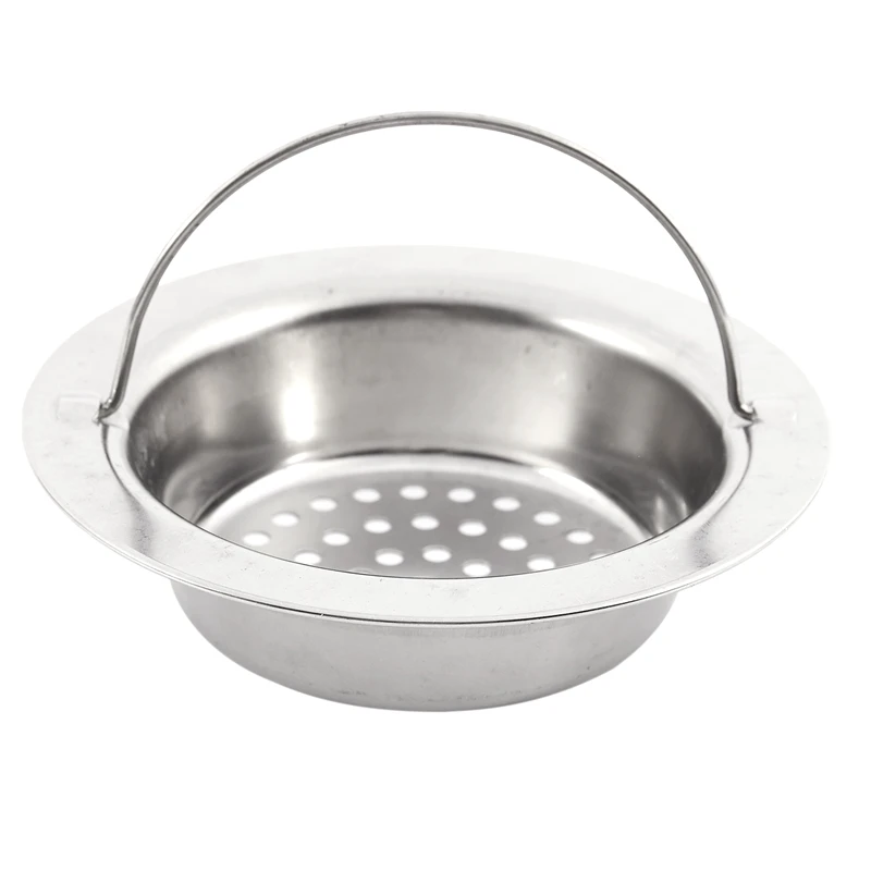 

Mesh Basket Design Floor Sink Drainer Strainer w Handle 3.1 Inch Dia