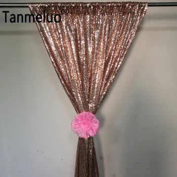 

W120xH180cm Rose gold sequin wedding backdrop sequin curtain sparkly photography backdrop for wedding background and events