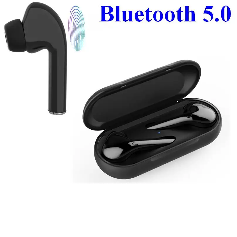 

TWS Bluetooth 5.0 Wireless Earphone Fingerprint Touch Bluetooth Earphones Auto Pairing Noice Reduction Headset with Charging box
