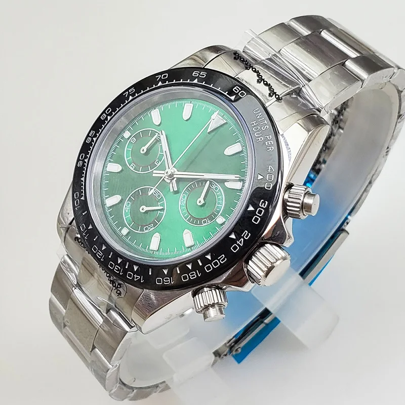 Роскошный бренд 116500LN кварцевые мужские часы 39 мм Хронограф сапфировое стекло нержавеющая сталь чехол светящиеся часы