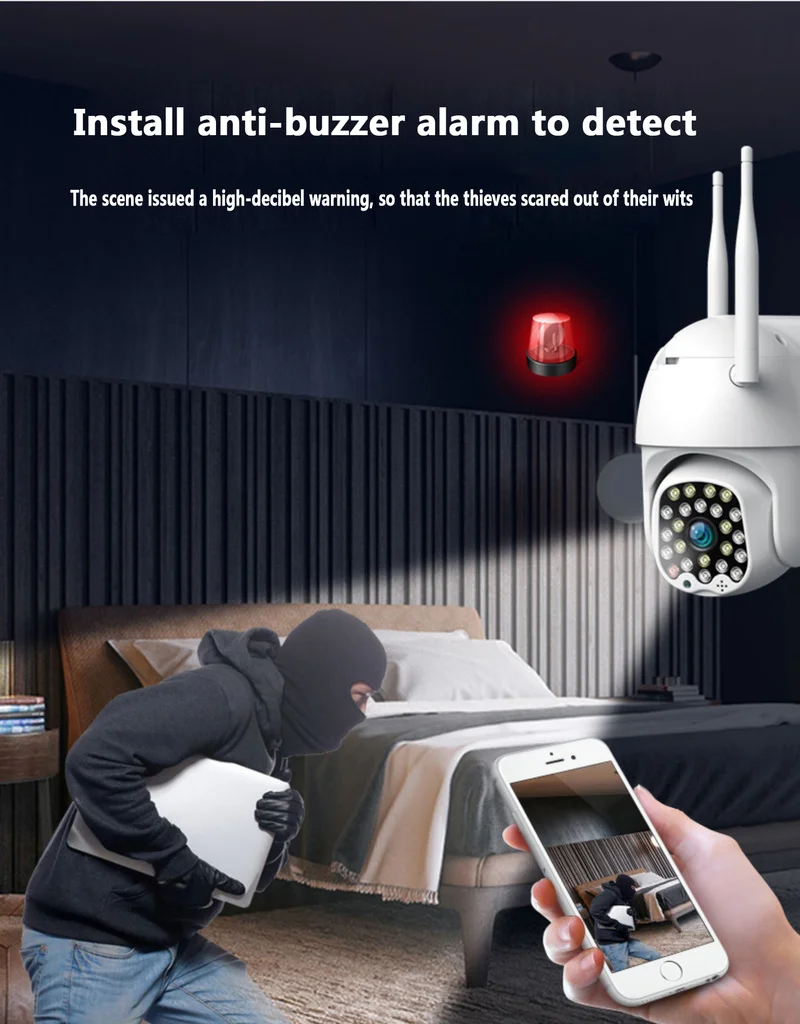 1080P PTZ 5MP наружный водонепроницаемый беспроводной Wifi камера звуковая и световая сигнализация Автоматическая камера слежения 23 Света CCTV безопасности
