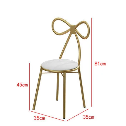 Chair Living Room Chairs Metal Butterfly Bow Backrest Make Up Dining Chair Desk Chairs кресло для отдыха chaises Salle Manger As Picture