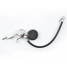 1*220 Psi автомобильный велосипедный шиномонтажный с манометром, пистолетный патрон, прочный шланг