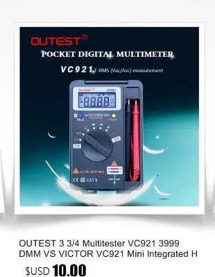 OUTEST Цифровой мультиметр 6000 отсчетов с подсветкой AC/DC Амперметр Вольтметр Ом портативный измеритель напряжения RMS Автоматический/ручной