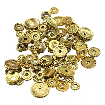 

Mini Zinc Alloy Mixed Spacer Bracelet Necklace Jewelry Making Bali Style Crafts End DIY Accessory Tibetan Bead Cap Finding