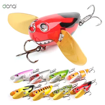 

DONQL Wobblers Fishing Lure 6cm 12.5g Artificial Minnow Lifelike 3D Eyes Plastic Crank Hard Bait Topwater Mini Wings Crankbait