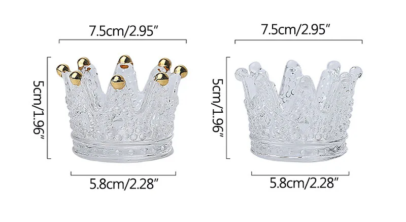 Strongwell Европейская Корона золотые украшения ожерелье кольцо для хранения блюдо стекло Тиснением Лампы для подсвечника роскошный Декор для дома