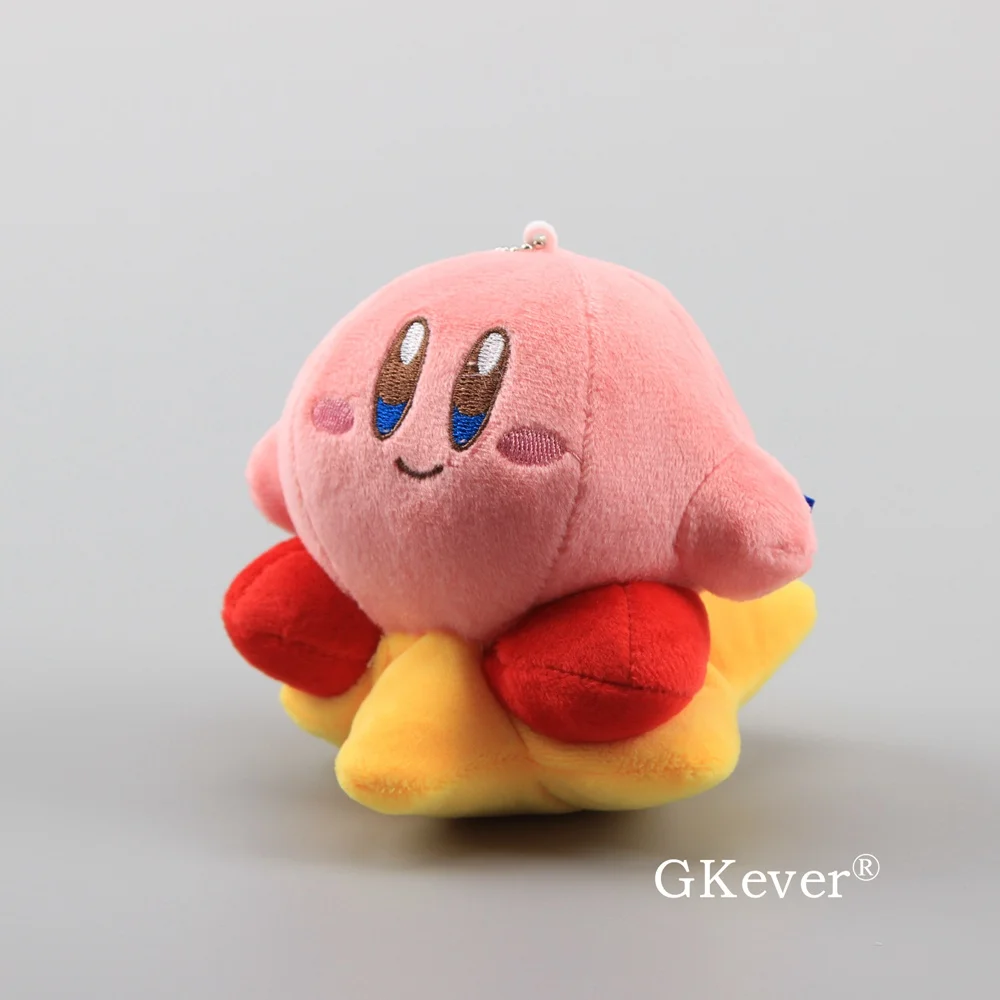 Милые плюшевые игрушки Kawaii Kirby, 11 см, Розовая кукла-брелок для ключей, подвеска, подарок на день рождения для детей