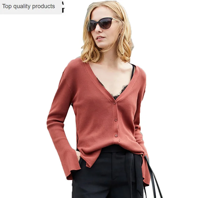New Spring Summer 2020 Female knitted Cardigan Sweater Coat V-Neck Solid Single Buttons Cardugans Women Outwear Plus Size LX27 |